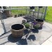 Pots - Wooden Barrel Style - for the garden - half size