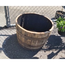 Pots - Wooden Barrel Style - for the garden - half size