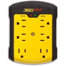 360 ELECTRICAL PRO 6 OUTLET SURGE PROTECTOR WALL TAP - YELLOW