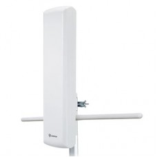ANTOP Outdoor Amplified 136-km (85-mile) Panel HDTV Antenna with Smart Boost System - White