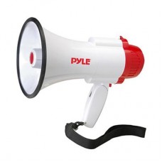 PYLE COMPACT MEGAPHONE/BULLHORN WITH SIREN ALERT, 10-SECOND MEMORY PLAYBACK RECORD MODE AND ADJUSTABLE VOLUME CONTROL